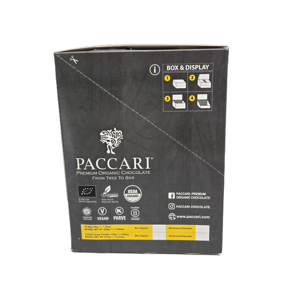 PACCARI | Rohe Bio Tafel 100% | Ecuador | 100% Kakao