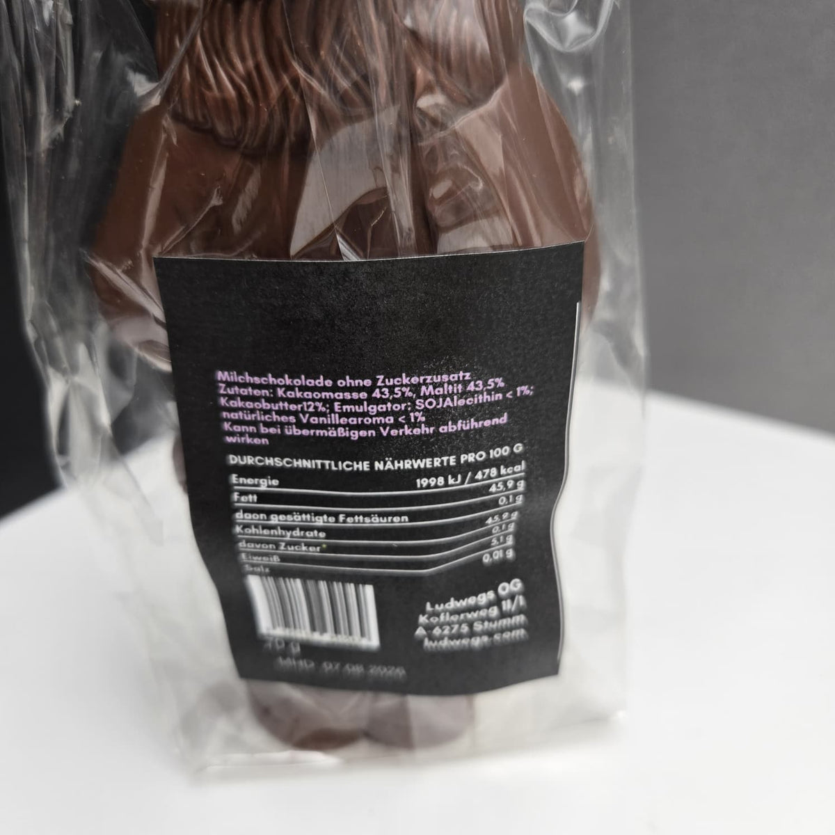 F*** THE SUGAR Weihnachtsmann – Schokoladenfigur ohne Zuckerzusatz