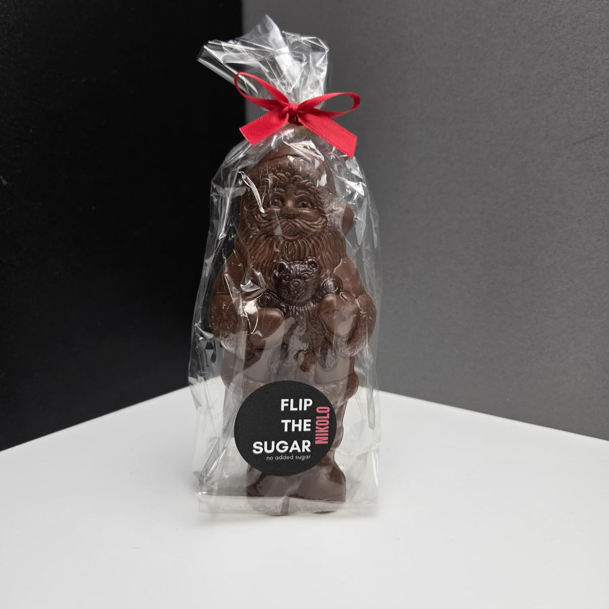 F*** THE SUGAR Weihnachtsmann – Schokoladenfigur ohne Zuckerzusatz